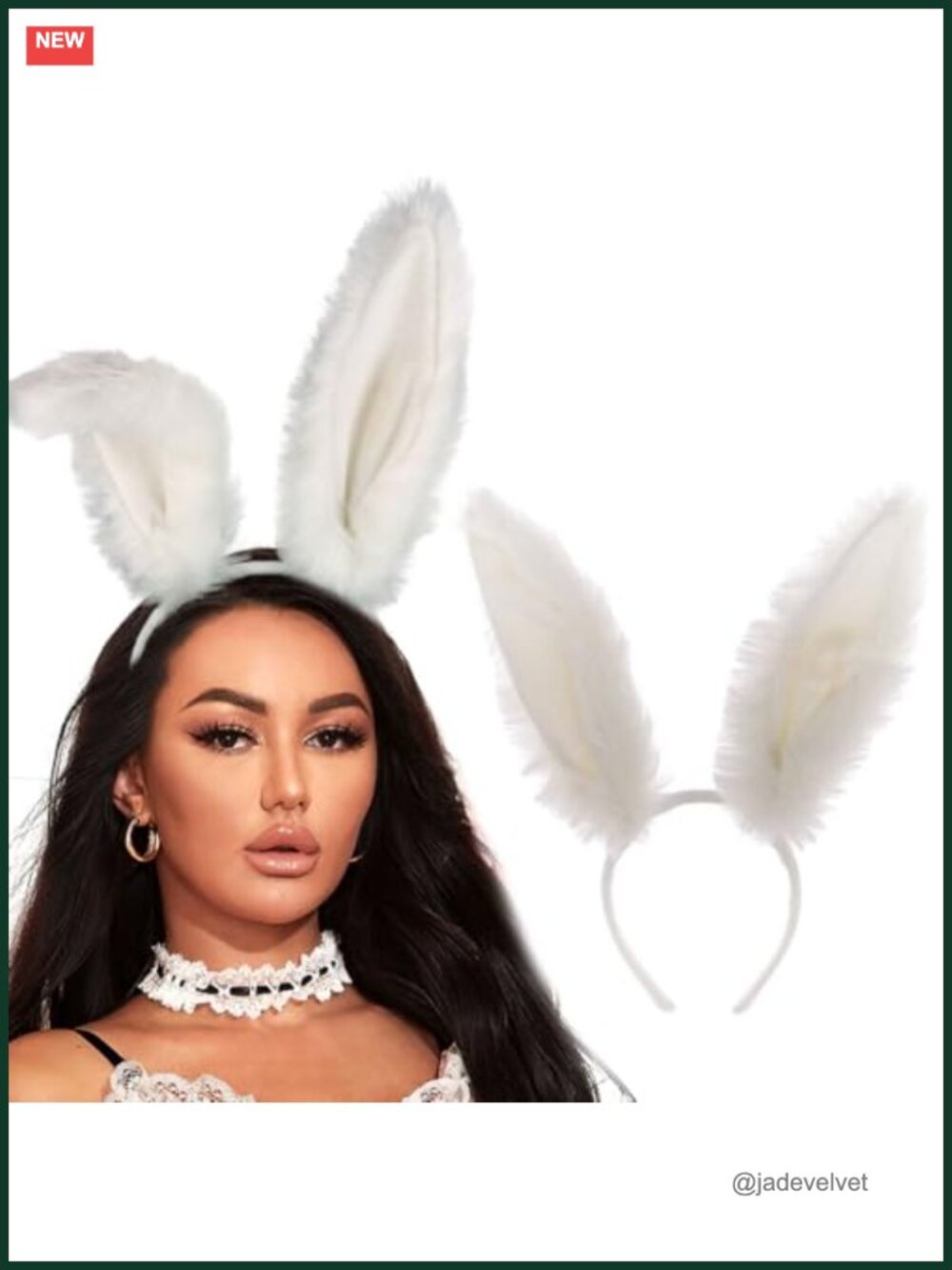 Faux Fur Bunny Ears Headband Costume Hair Accessory for Women